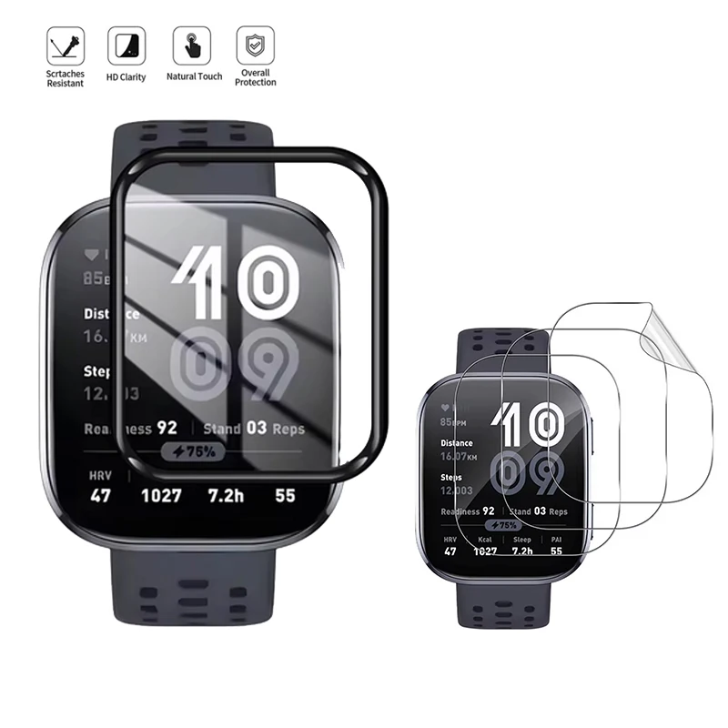 3PCS/5PCS/10PCS Protezione dello schermo per Huami Amazfit Bip 6 HD Orologio Cover Copertura completa Pellicola protettiva Accessori