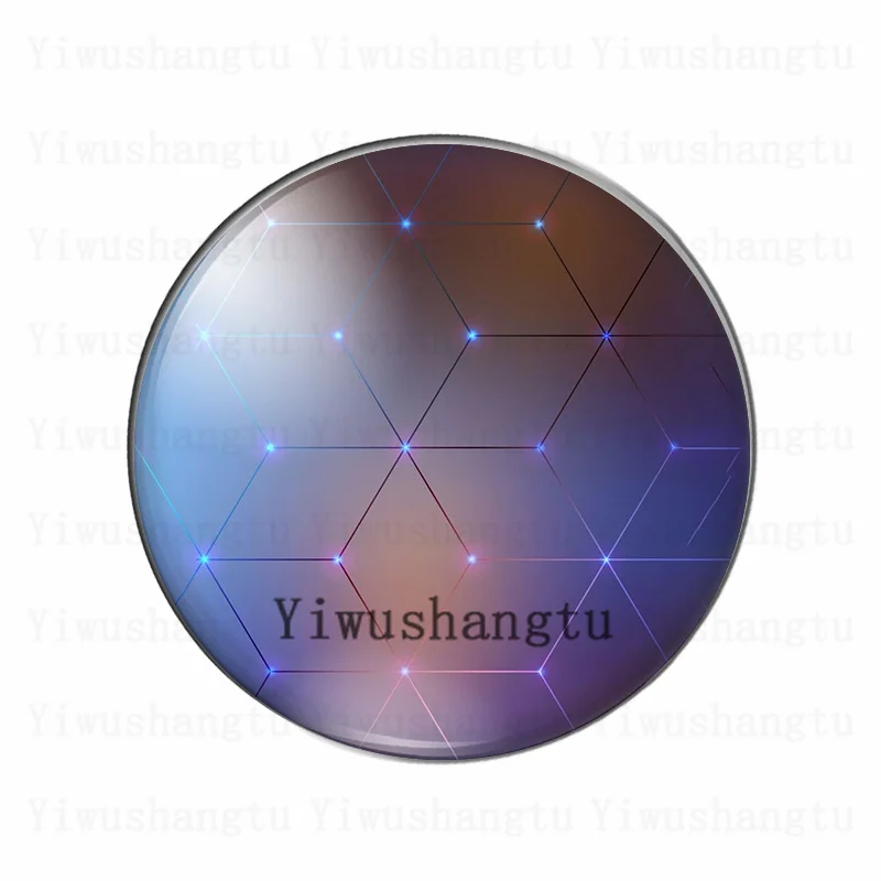 Colorful lines irregular geometry  pattern 12mm/20mm/25mm/30mm Round photo glass cabochon demo flat back Making findings
