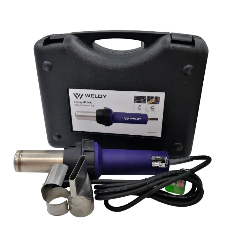 

Original Weldy Energy HT3400 Shrink Kit Plastic Welding Machine PP PVC Plastic Floor Industrial Heating Welding Hot Air Gun