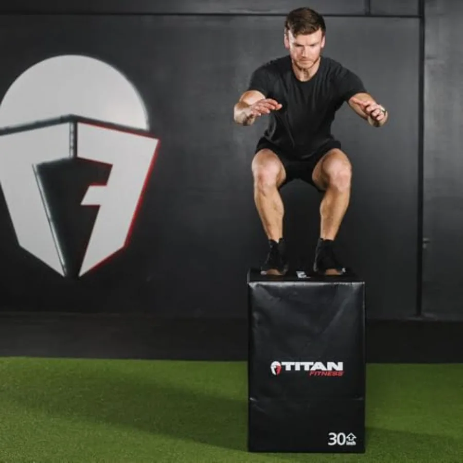 Titan Fitness Soft Foam Plyometric Jump Box 20in 24in 30in ProDuty Foam Plyo Box للمنزل المرآب الصالة الرياضية التدريب تصعيد ممارسة