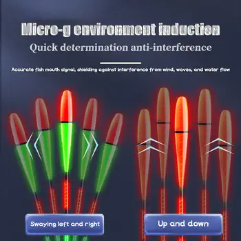 夜間釣浮標 電子重力感應變色LED雙彈珠醒目新款短版磯釣浮標 10 最佳銷售 聰明的釣魚 - №8