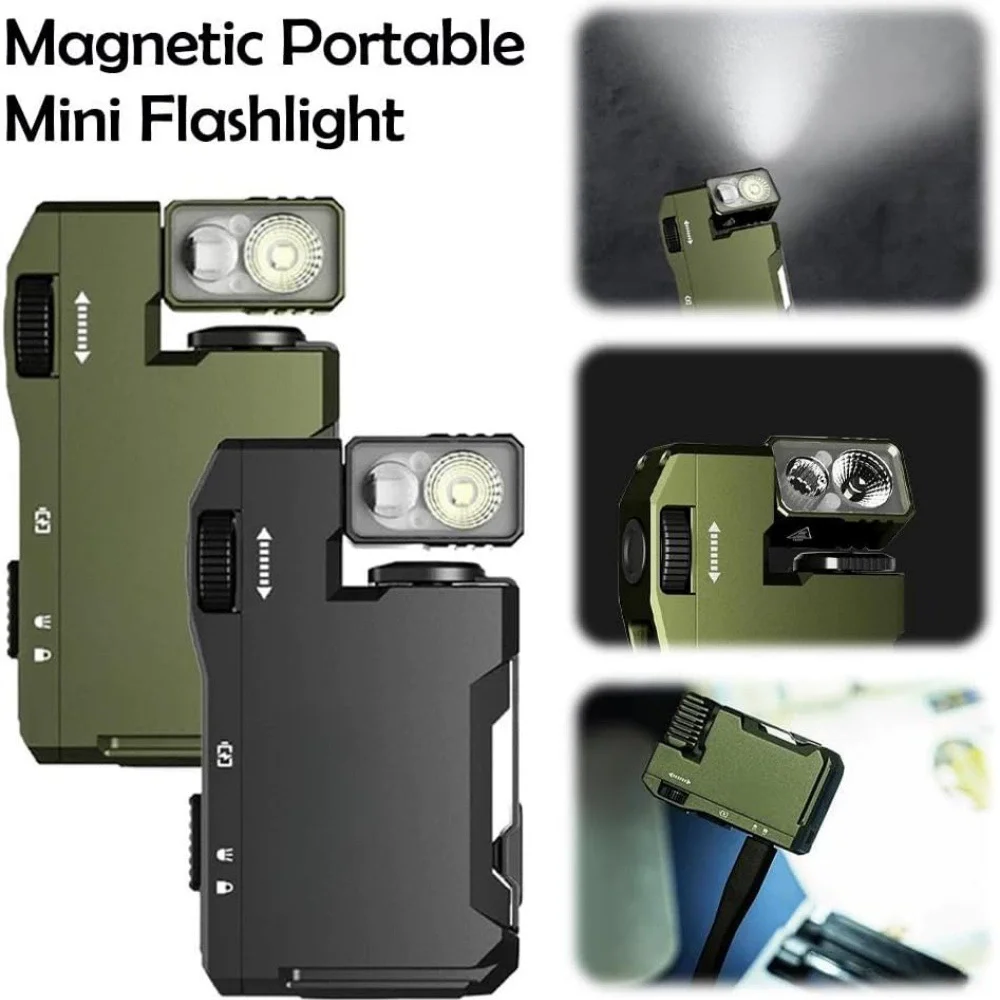 

Portable Tactical LED Flashlight USB Rechargeable Work Light Outdoor Emergency Torch Built-in Battery Powered Camping Lights