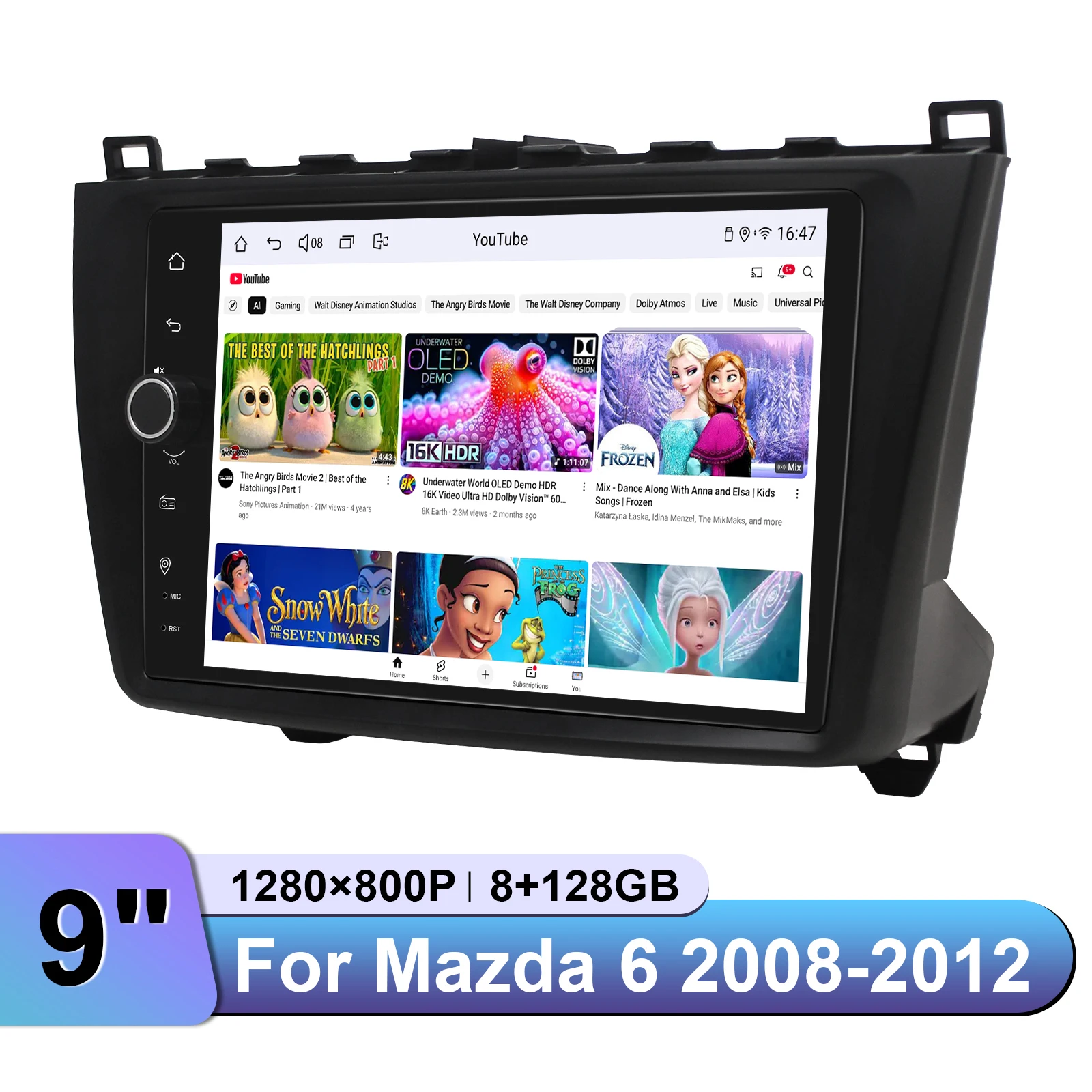 

JOYING 9-дюймовая интеллектуальная автомобильная навигационная система, мультимедийный плеер, головное устройство для Mazda 6 2008-2012, усилитель OEM Bose