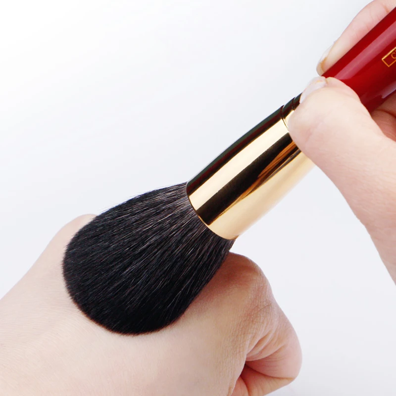 CHICHODO Luxury Makeup Brush,Large Round Head Powder Brush High Quality Soft Brush Made of Animal Hair- Red Rose Series 020