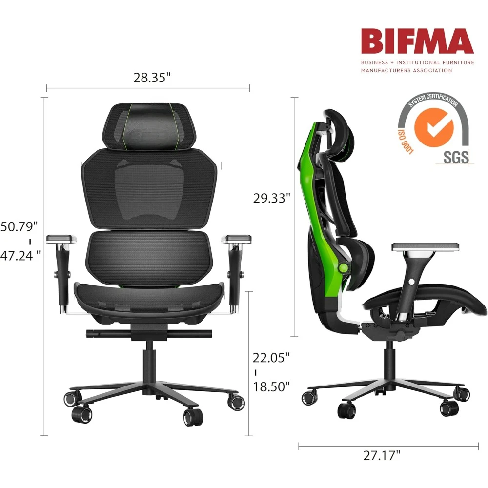 Office Gaming Chair, Mesh Gaming Desk Chair with Adjustable Lumbar Support, Call of DutyⓇ Office Chair with 4D Armrest