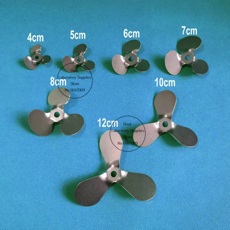 1pcs Lab 304 Stainless Steel Diameter 4cm To 12cm Three Blade Propeller Three-leaf Paddle for Laboratory Mixer Equipment