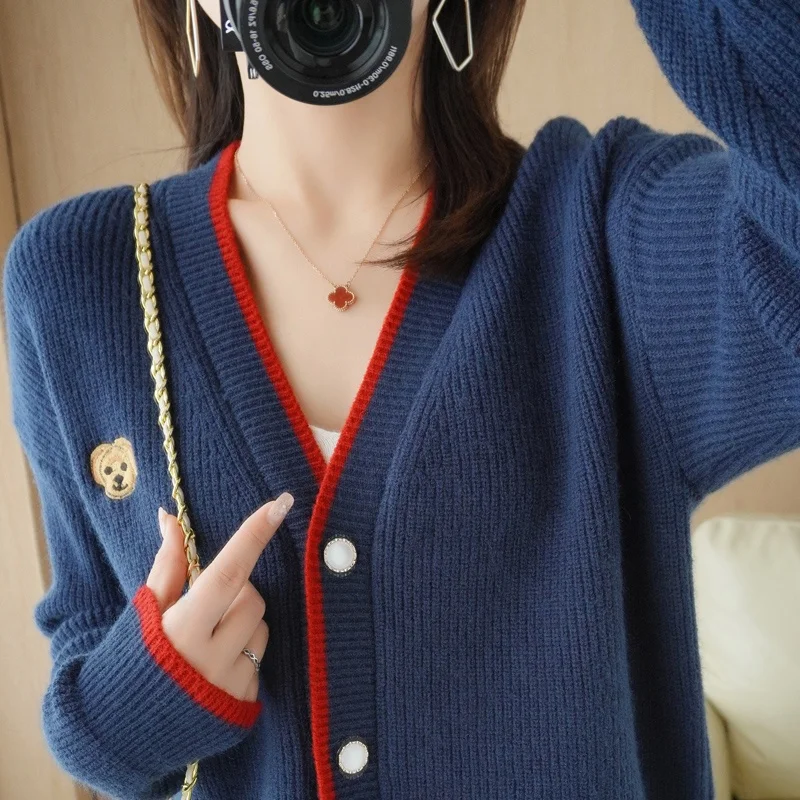 

Casual Loose Women's Long Sve Knitted Sweater Coat Thiened Open Cardigan Outerwear Soft Comfortable Winter Faion