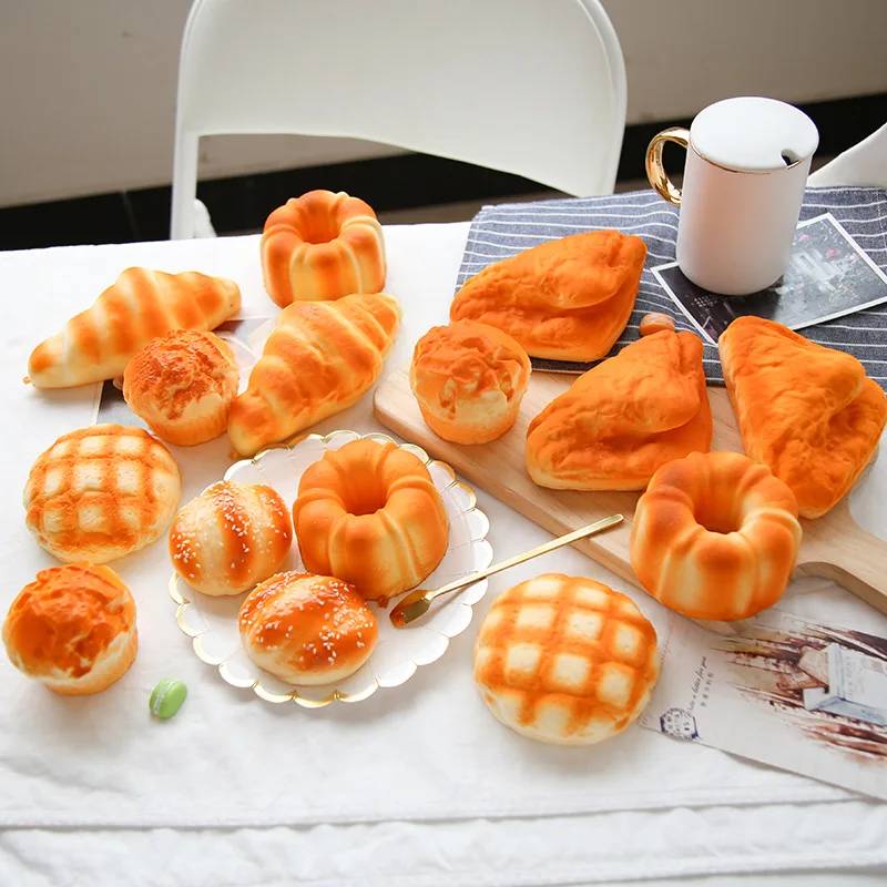 Artificial Bread Simulation Food Model Dollhouse Miniature Breakfast Shop Window Display Photography Props Home Table Decoration