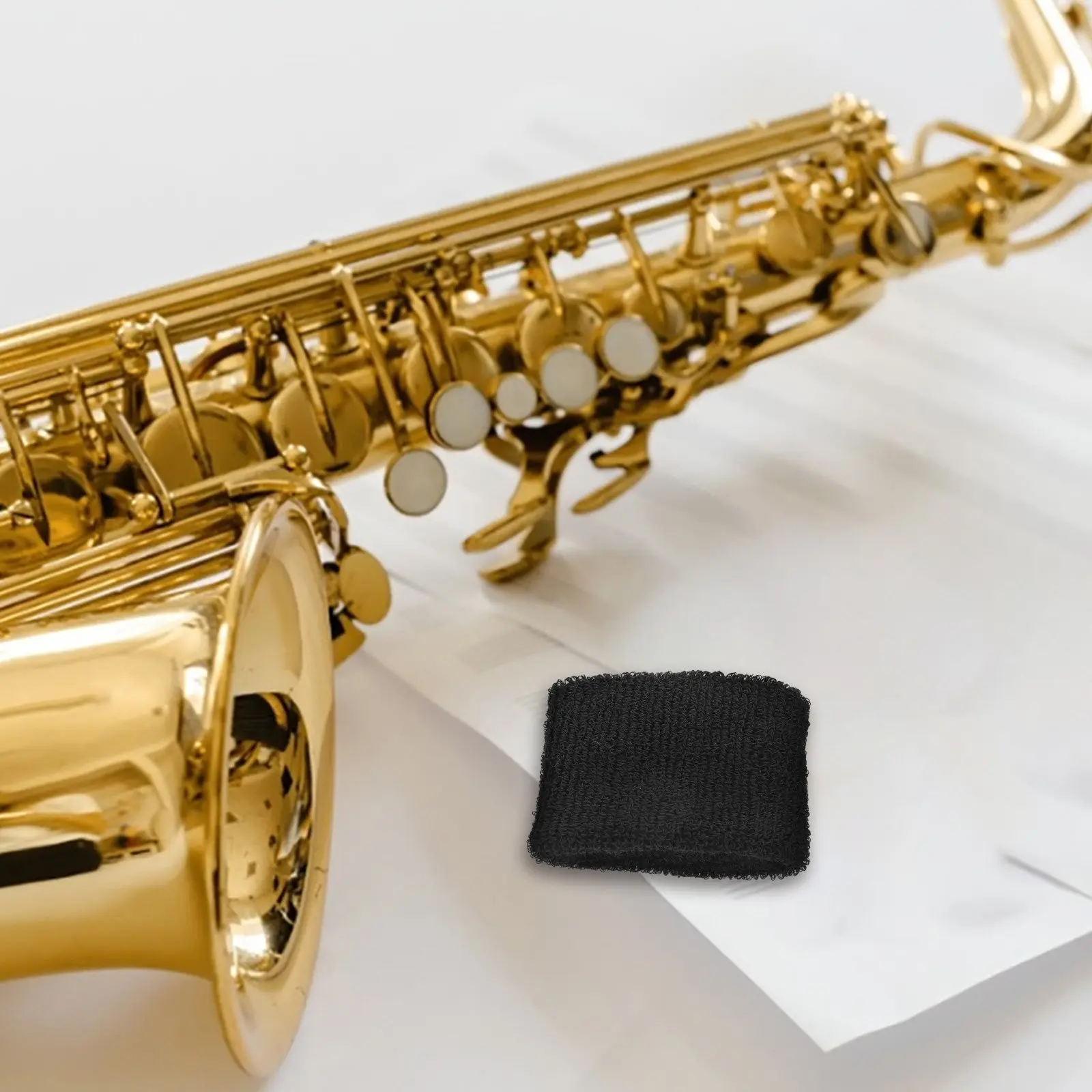 Elastic Flute Loop Cotton Clarinet Sleeve Wind Instrument Protection Ring Absorbent Lightweight Compact Design for Practice