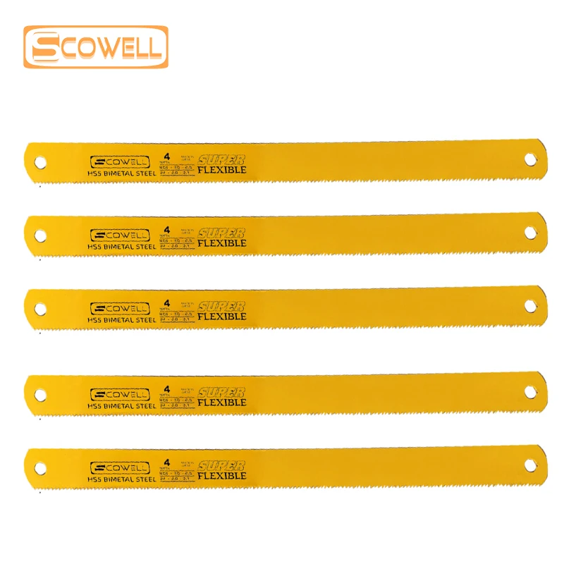 

5Pack 24" inch 600x50x2.5mm 4TPI HSS Bimetal Machinery Power Hacksaw Blades For Wood Metal Cutting Machine Used Band Saw