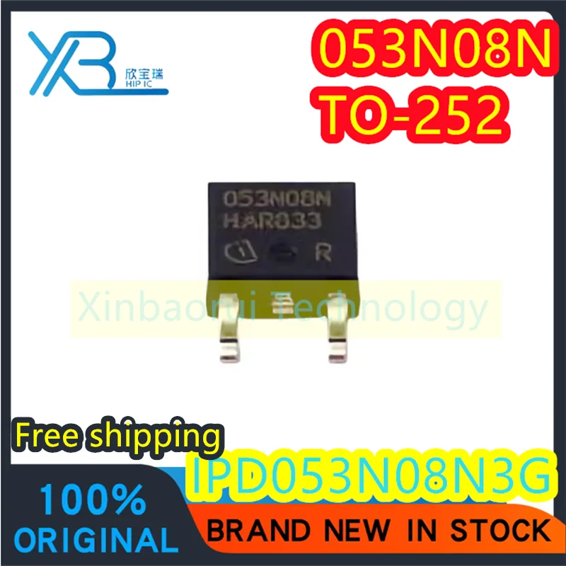 

(10/50 pieces) IPD053N08N3G 053N08N TO-252 N-channel MOS tube field effect tube 90A 80V new origina Free shipping