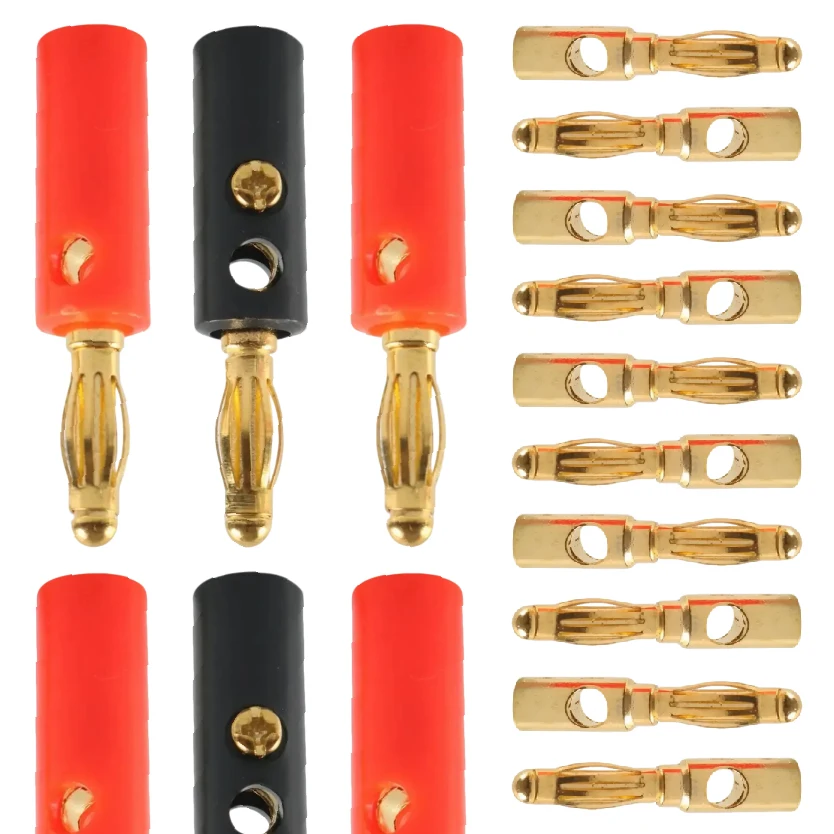 

4MM Banana Insertion Connector Gold-plating Lantern Plug Jack Adapter for Audio Video Speaker Cable