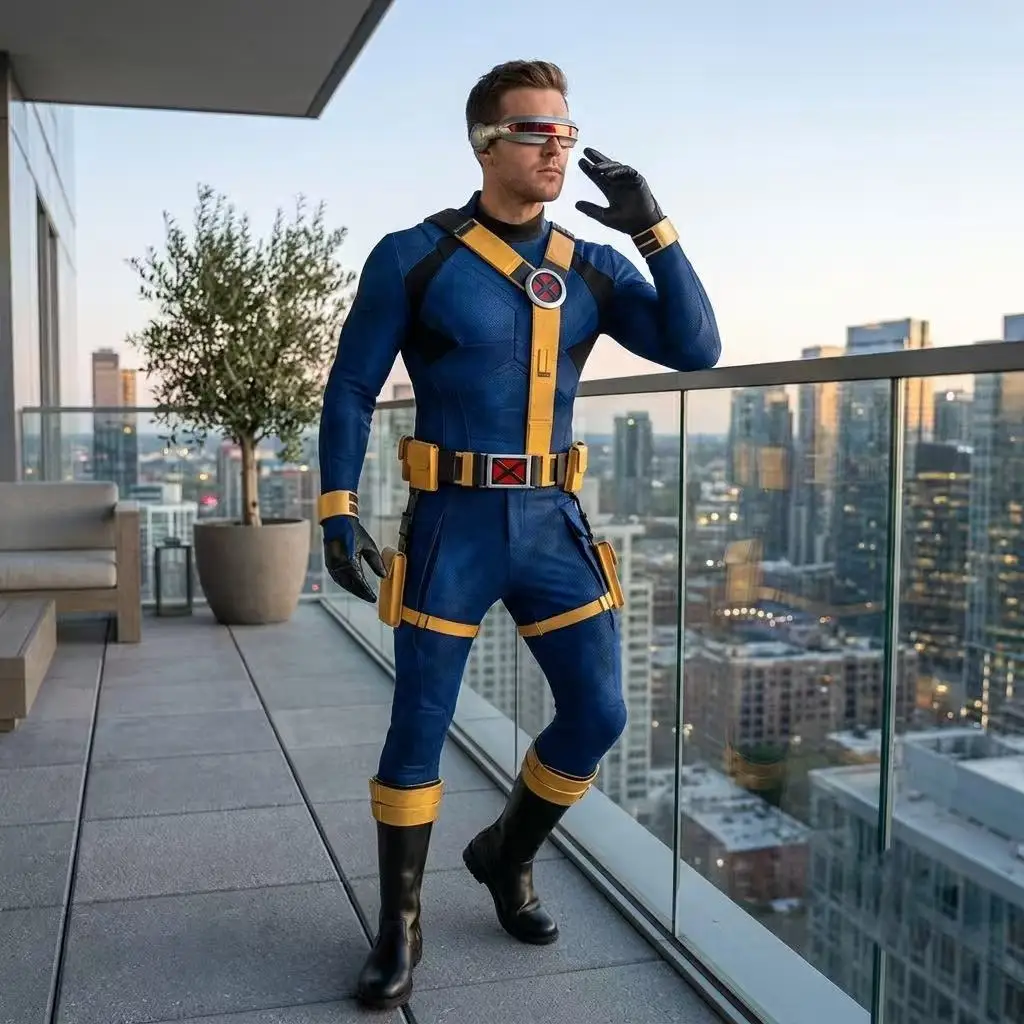 Costume de Cosplay Scott Summers, costume de fête de carnaval d'halloween