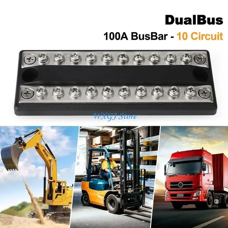 

37JE Bus Bar Battery Power Distribution Block 48V Positive Negative Bus Bar for Car