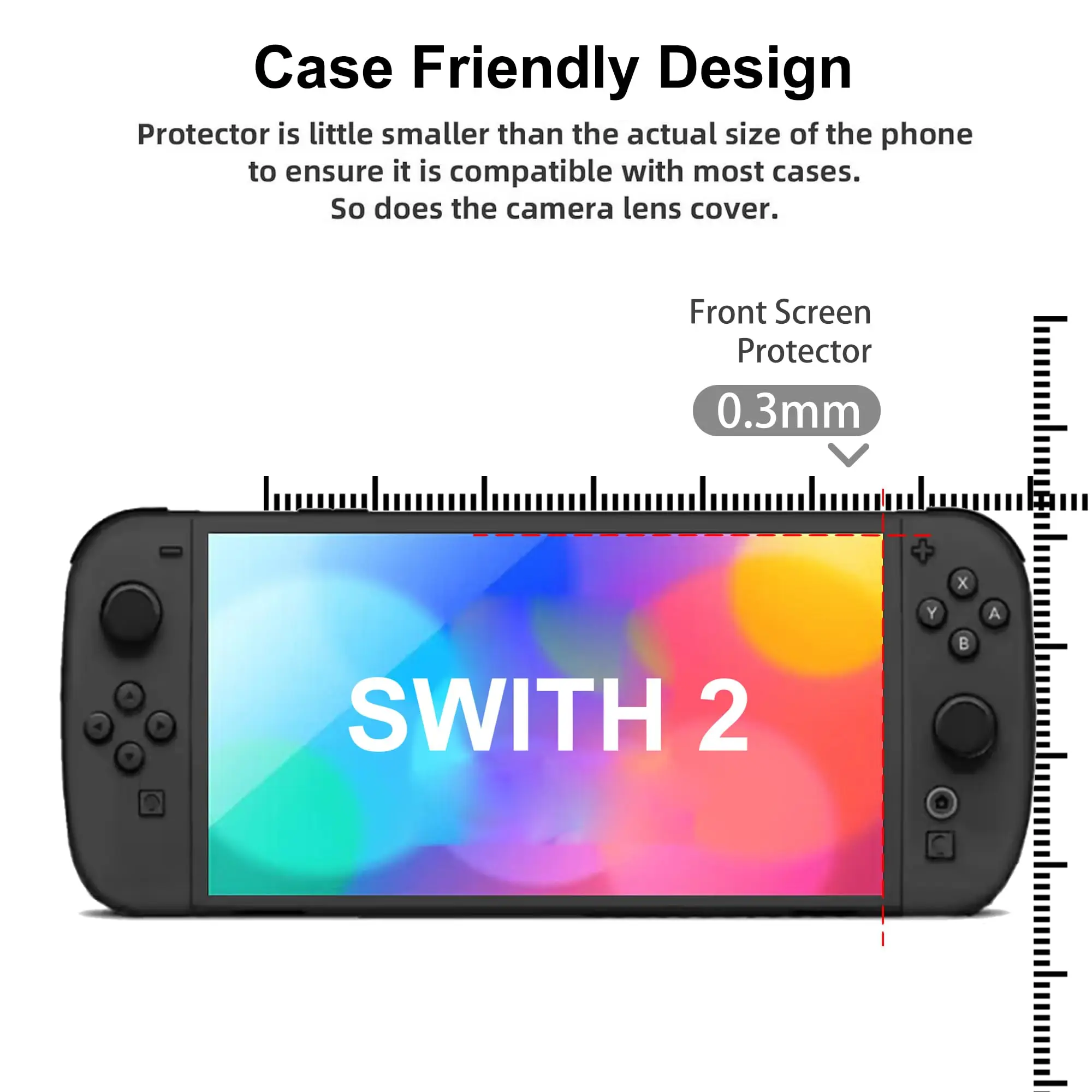 Paquete de 2/3 vidrio templado Premium para Nintendo Switch 2 2025, Protector de pantalla HD, película protectora transparente antiarañazos