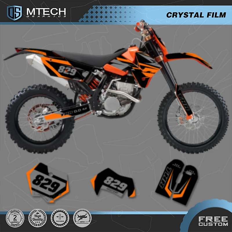 DSMTECH Motorcycle Graphics MX Decals Stickers kits For KTM SX SXF 2005 2006 2007 EXC XCW 2005 2006 2007 Motorcross 001