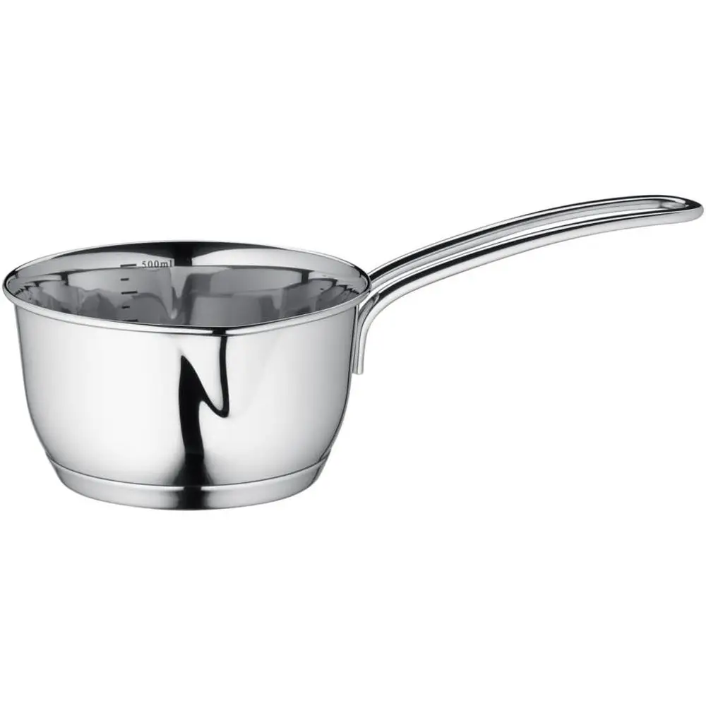 Stainless Steel Saute Pan with Clad Bottom, 16-Ounce, Silver