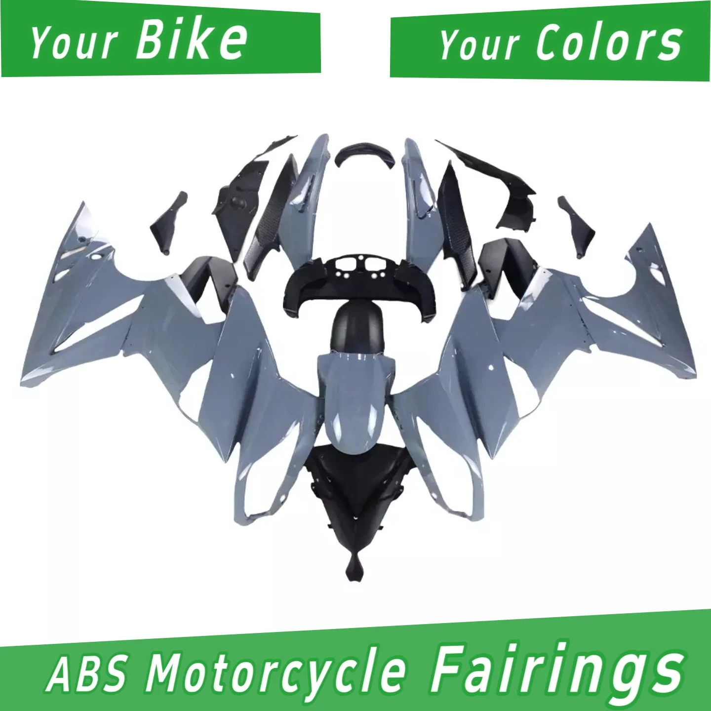 Durable ABS Plastic Motorbike Fairing for Kawasaki Ninja 650R 2009-2011, Free Custom Options, 100% Fit Guarantee