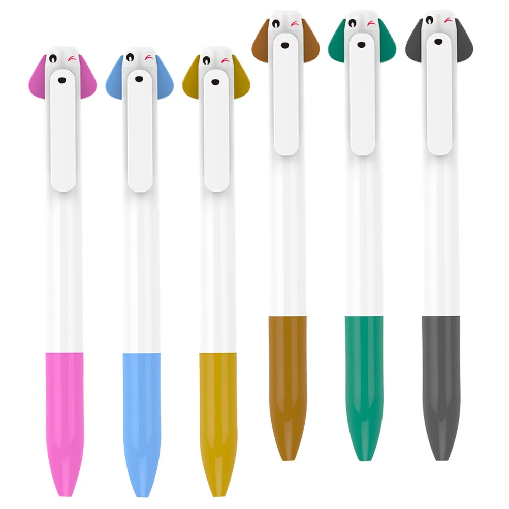 

6Pcs Ballpoint Pens Press Type Creative Writing Pen Portable Smooth Ink Comfortable Grip School Office Supplies