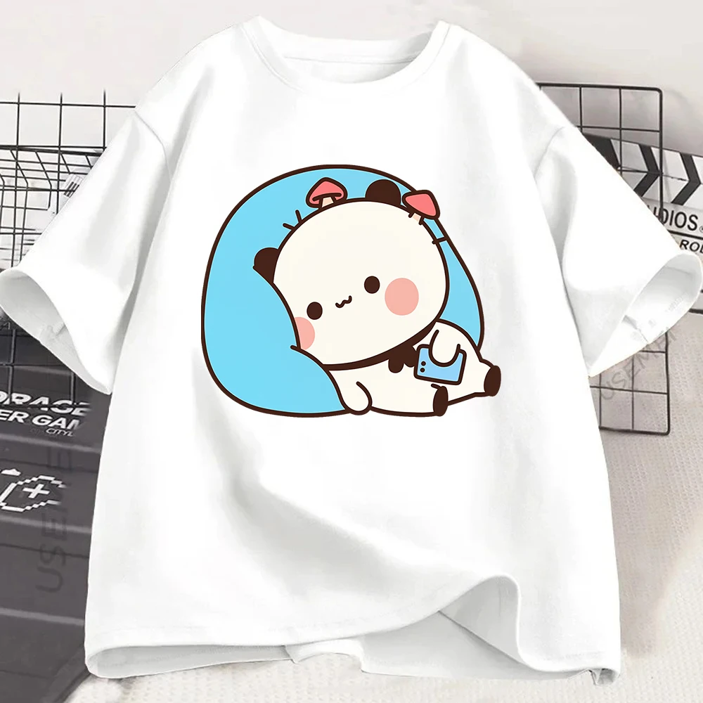 Kawaii Bubu Dudu Style Grafik-T-Shirt, ästhetisches süßes Bären-Print-T-Shirt, Sommermode, kurzärmelig, Harajuku-Stil, Top für Mädchen