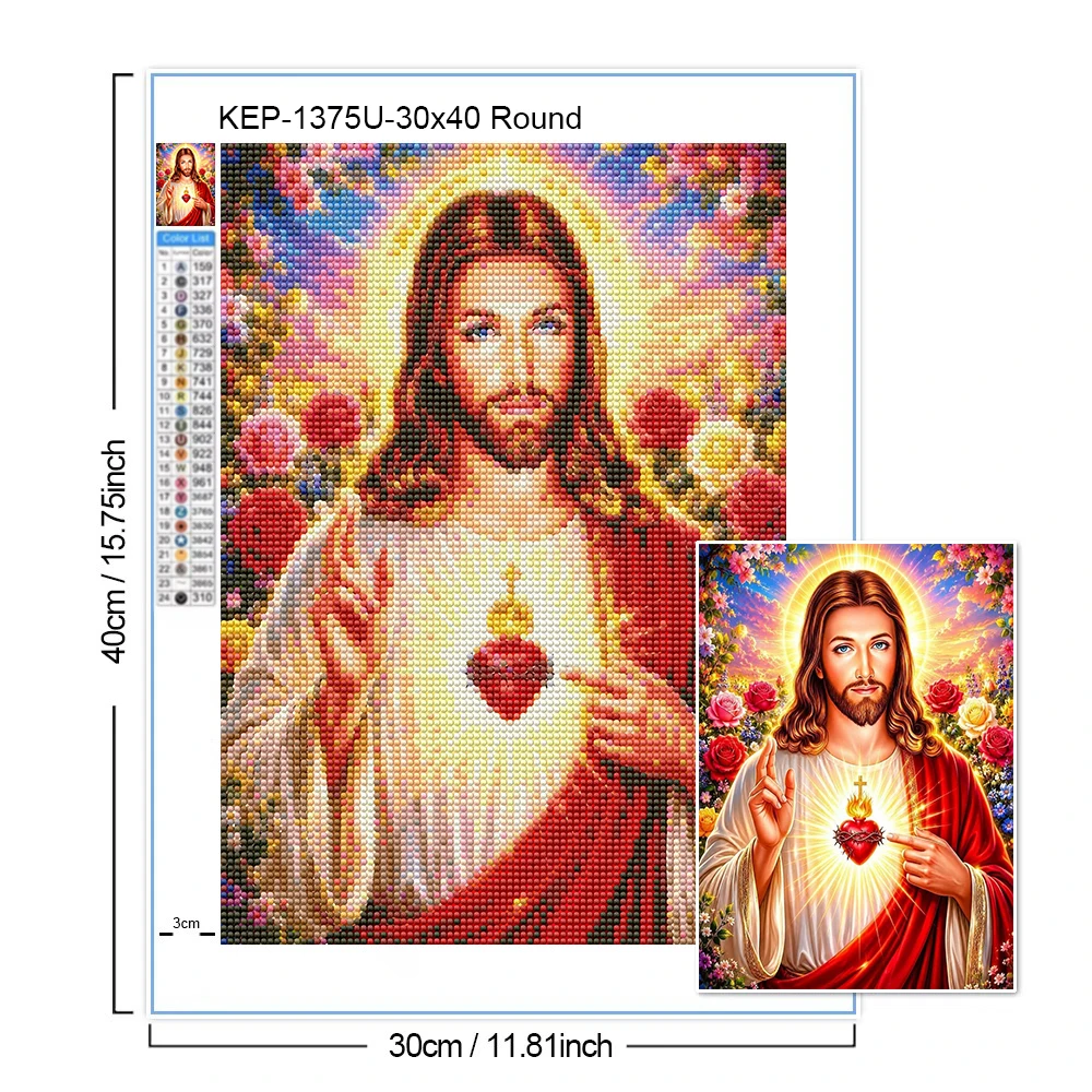 5D Religious Christian Art Dia - Embroidery Jesus ulasan dan harga