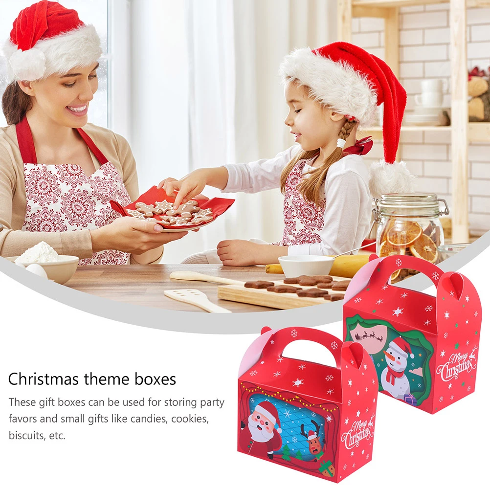 

24pcs Gift Boxes Storage Christmas Festival Biscuit Supplies Decor Packing Unique Practical Holiday Presents