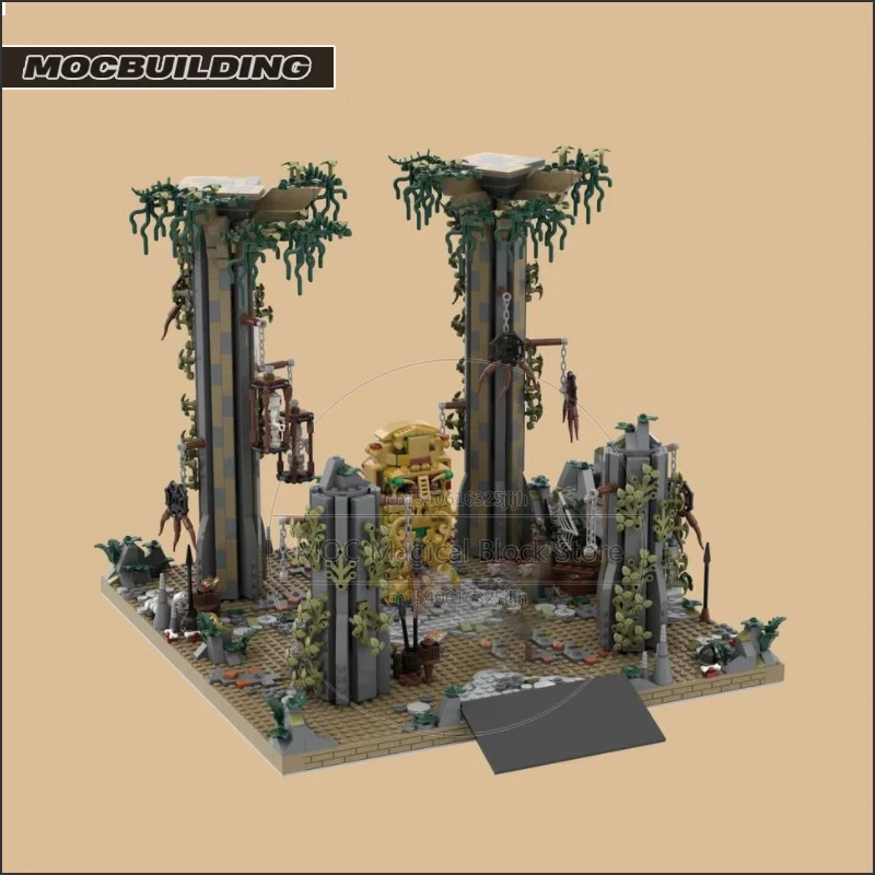 Movie Scene Uncharted MOC Blocks Building Adventurers Series Architecture Model DIY Assembly Technology Bricks Collection Toys