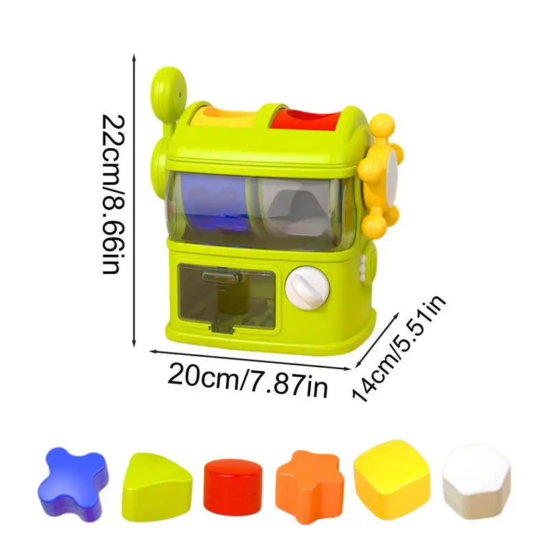 Shape Sorter Colorful Matching Toys Shape Color Sorting Game Machine Early Educational Montessori Sorting Toy for Kids 0-3Y