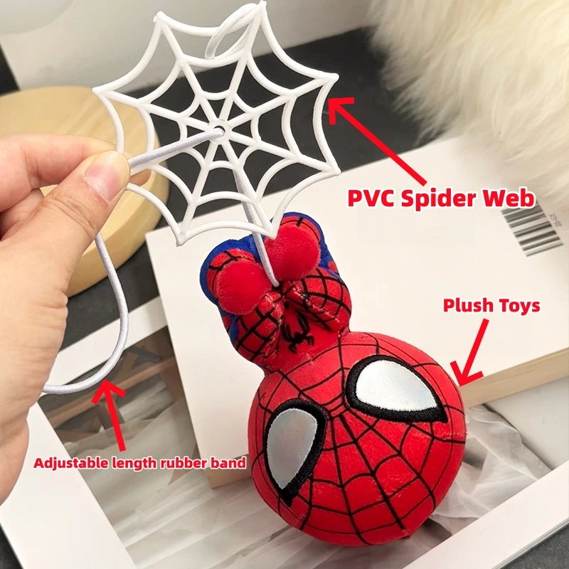 Hot Sale Spider-Man Plush Keychain Pendant Doll , Pvc Spider Web Design, Adjustable Cord,Perfect Gift For Friends, Boys & Girls