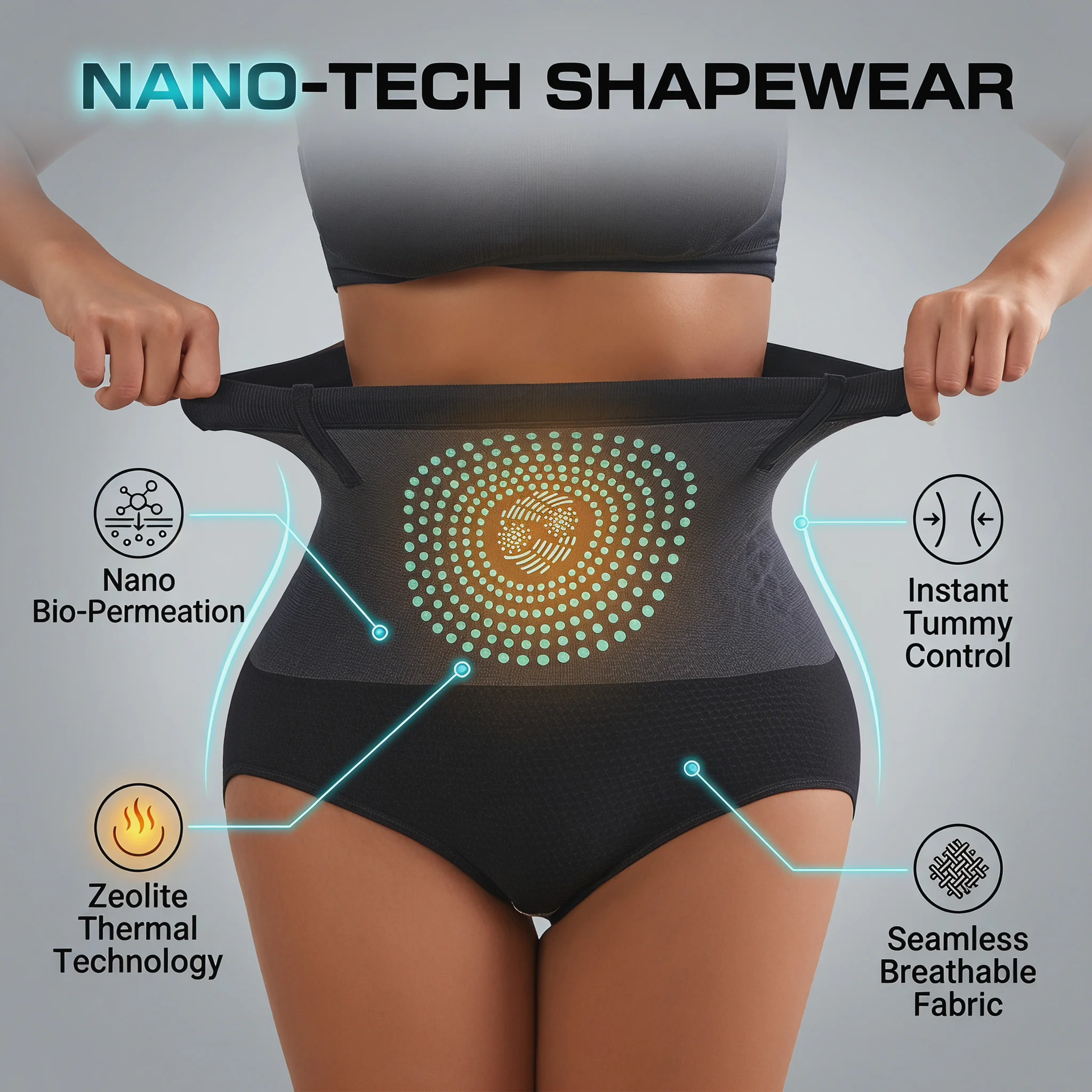 1/2/3/5Pcs Seamless Women's High Waist Abdomen Control Panti