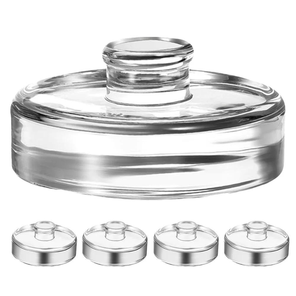 

5Pcs Glass Fermenting Weights Mason Jar Soda Lime Wide Mouth Fermentation Tools Sauerkraut Kimchi Pickling Glass Fermenter