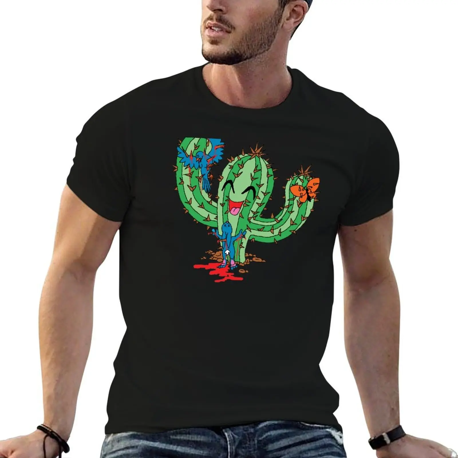 

Friendly Cactus T-Shirt man t shirt luxury funny t shirts dark humor T-Shirt