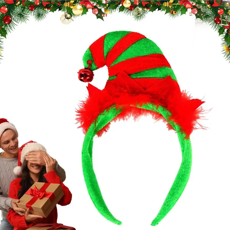 Reindeer Antlers Headband Cartoon Headbands With Bell Christmas Head Buckle Hair Clips Christmas Hair Accessories For Party