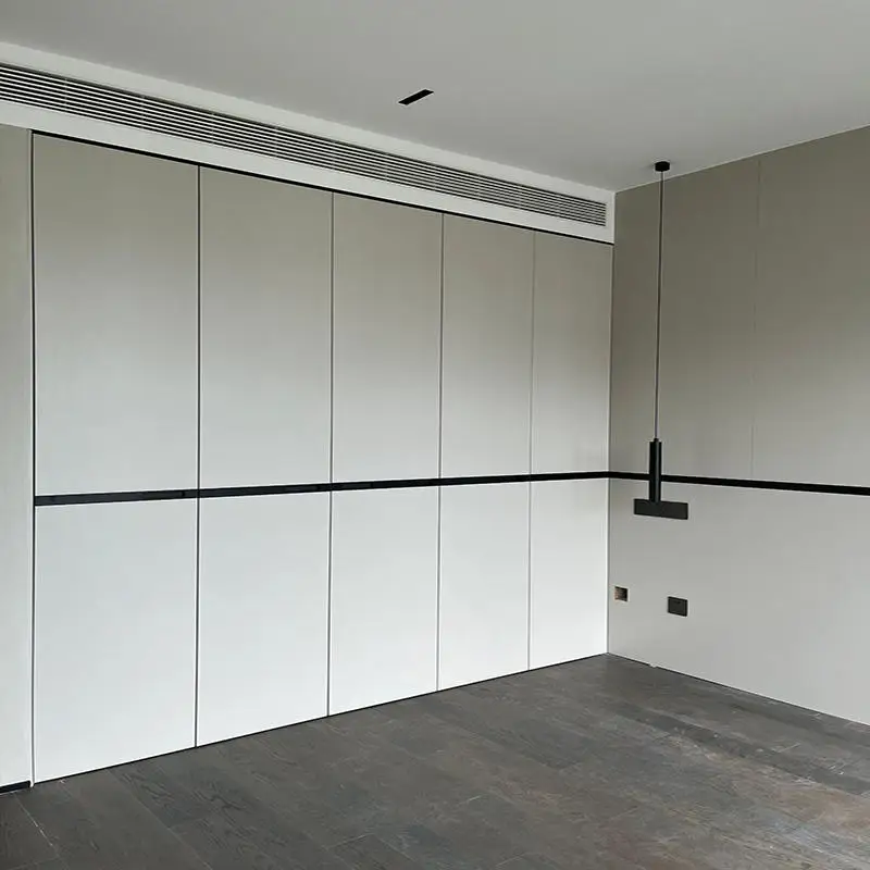 Customized Bedroom Embedded Wardrobe Space Saving High End Bedroom Furniture Light Luxury Floor To Ceiling Storage Cabinet