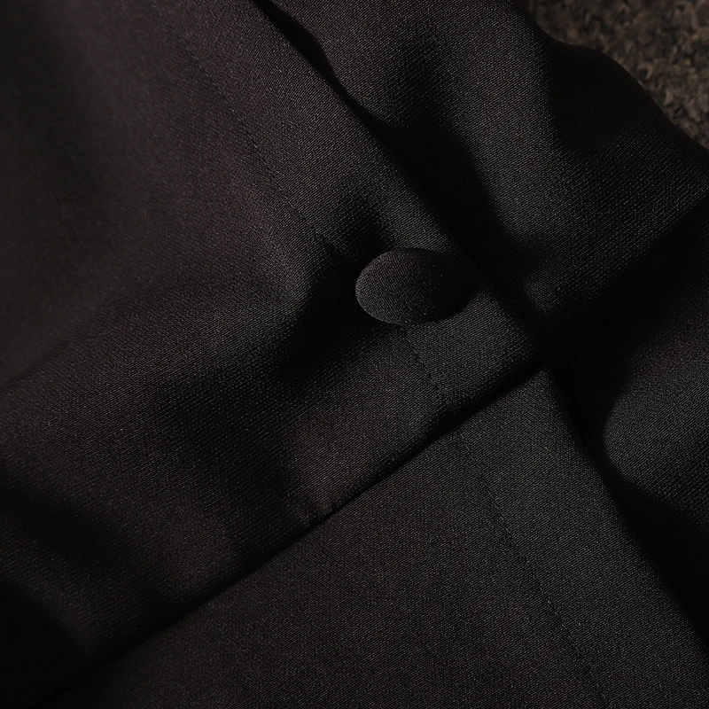 Ele High-Waist One-Piece Pants for Women Summer 2025 Embellied with Beads Wide Leg Commute Sle ort Pants