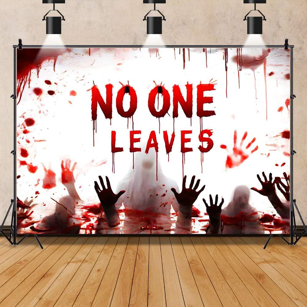 Halloween Bloody Brick Wall Backdrop Creepy Scary Blood Splatter White Wall Halloween Vampire Theme Party Photography Background