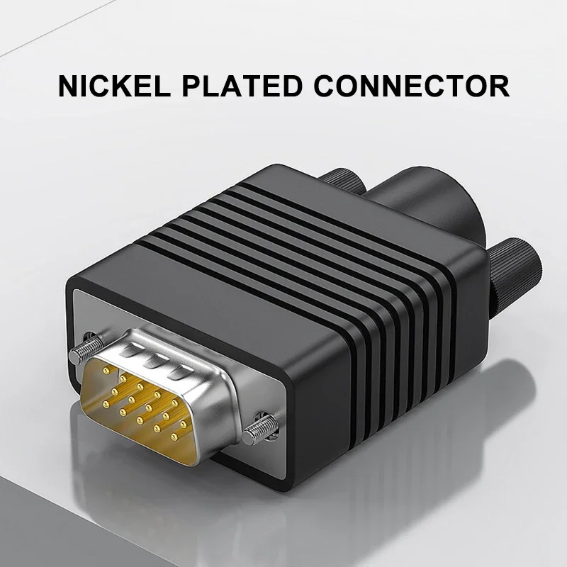 VGA HDB15 Solder Terminals Pure Copper Gold Plating Computer Video Connector 3 Rows of 15 Pins Solid Needle Host Monitor Plug