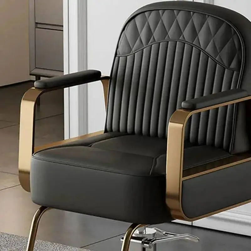 Chair Lifting Pedicure Stainless Steel Spa Barber Salon Chair Luxury Hairstylist Silla De Barberia Salon Furniture AA