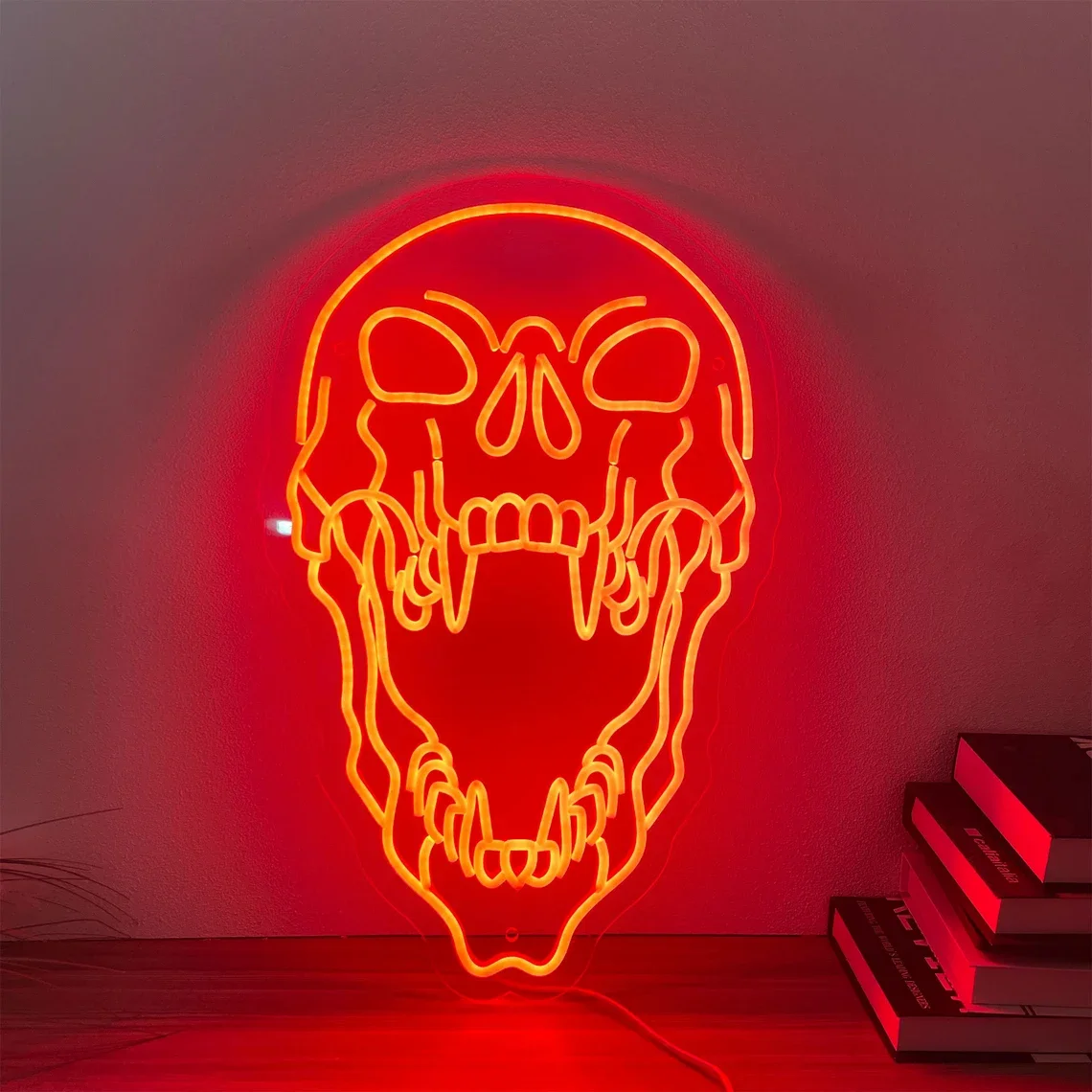 

Skull Neon Sign custom Size and Color Neon Lights Decor Game Room Wall Decor Home Personalized Gifts