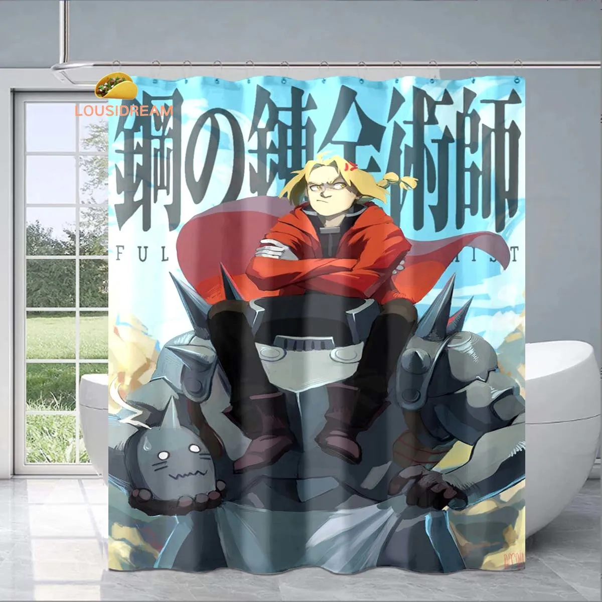 

Fullmetal Alchemist Exquisite Shower Curtain Fashionable Decorative Gift Adult Children's Bathroom Waterproof Mildew-proof