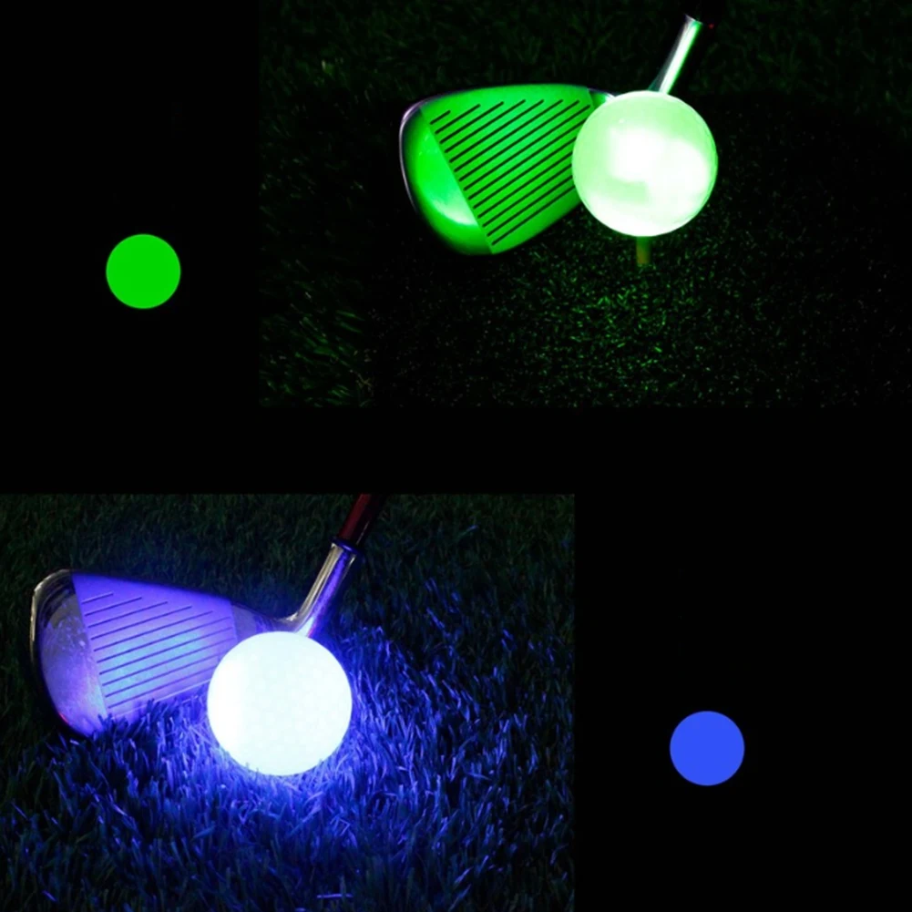 

(ABYM) 6 шт. светодиодных светящихся мячей для гольфа, флуоресцентные, долговечные, яркие, светящиеся в темноте, для ночных тренировок