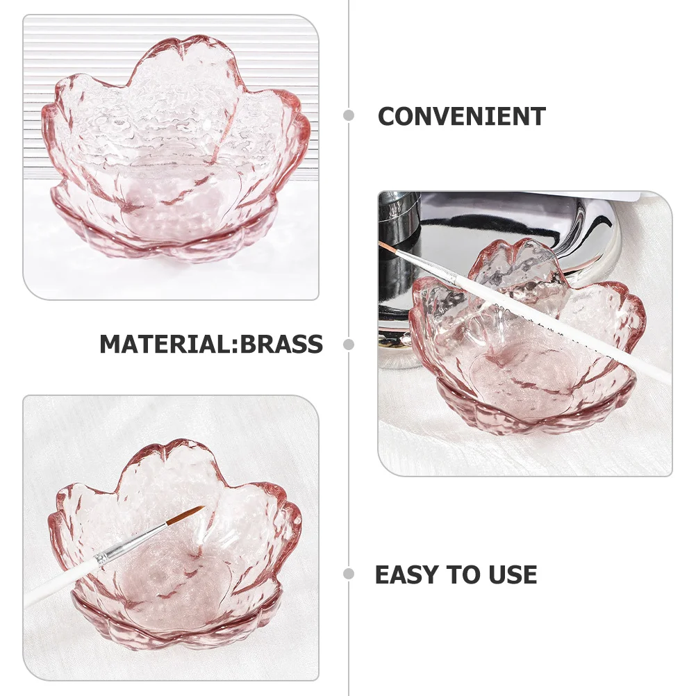 

Japanese Nail Art Cup Crystal Glass Nail Dish Decorative Manicure Pen Holder Acrylic Liquid Storage Accessories
