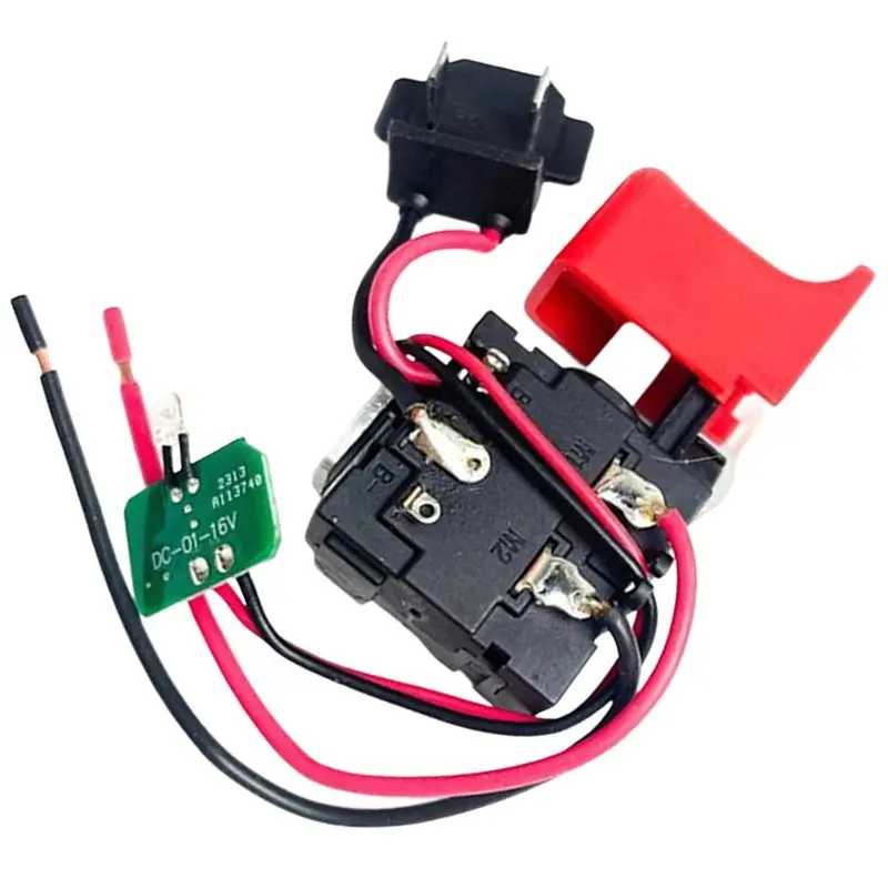 

【EFFICIENT 】DCJZ1601 Drill Trigger Switch Speed Control For Electric Hand Drills Power Tools Parts Angle Grinder Trigger Button