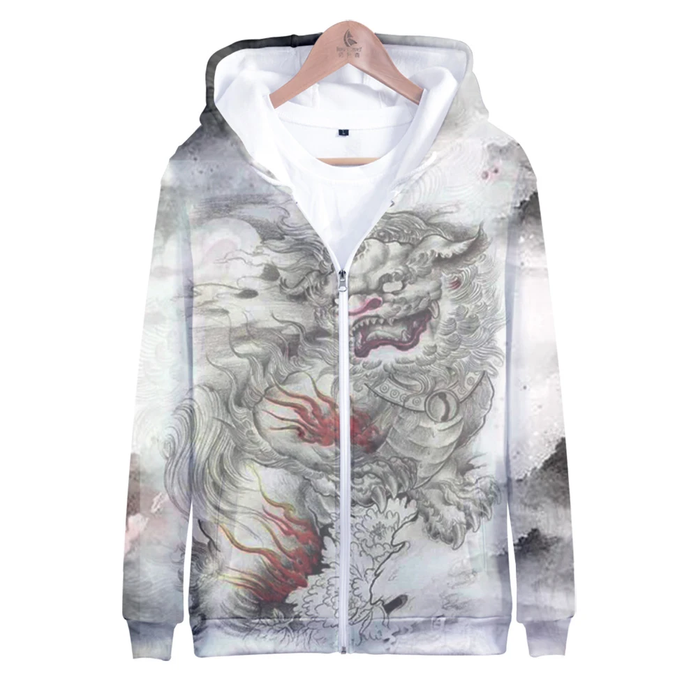 

zipper sweatshirt Men's and women's clothing high street trend couple Fashion pure cotton zipper jacket hip hop7