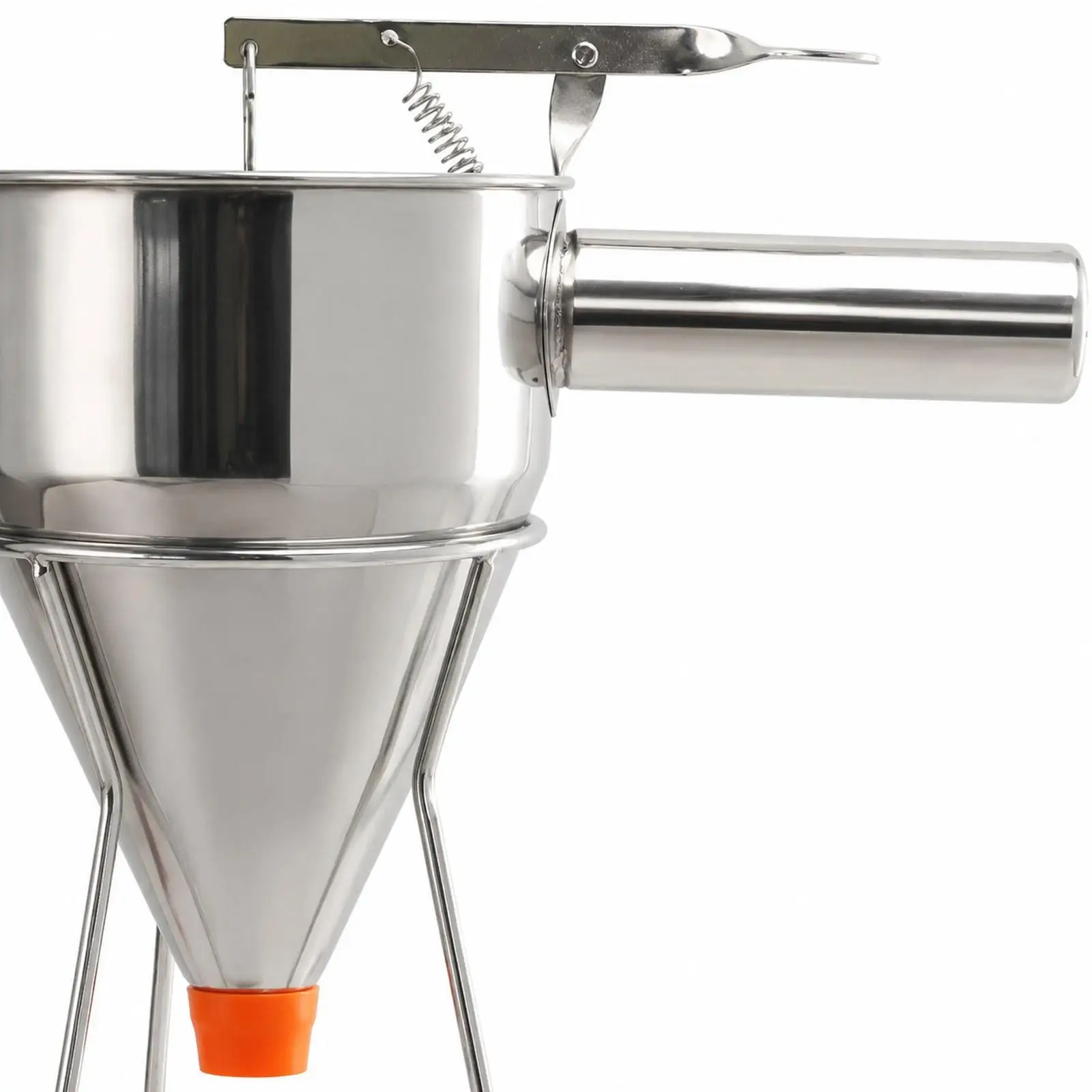 Stainless Steel Funnel Dispenser with Interchangeable Silicone Nozzles Versatile Cake Batter Funnel for Kitchen Baking