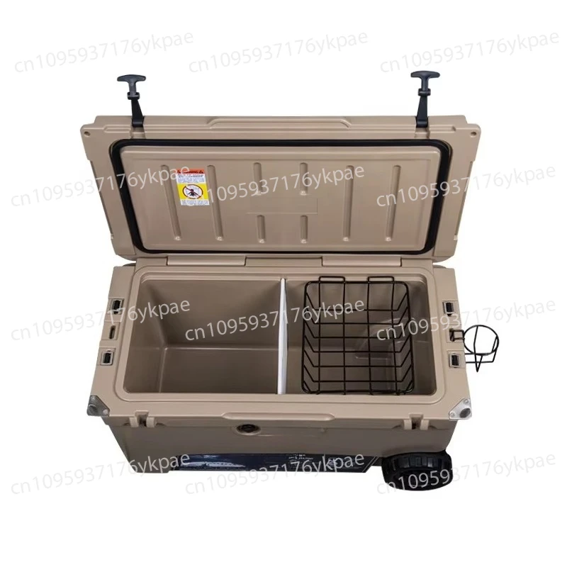 70QT Wheeled Freezer Fishing Cooler Box Large Size Rotomolded Freezer Cooler with Wheels view 2
