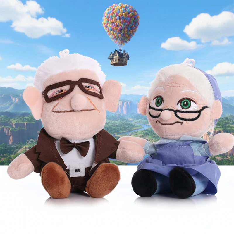 

14/20cm Pixar Movie UP Plush Toys Cartoon Carl Grandfather Grandmother Stuffed Doll Toy Gifts for Children Kids