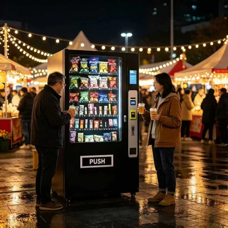 Foodline Refrigerated Beverage Snack Vending Machine 24H Unattended Smart Self Service Vending Machine