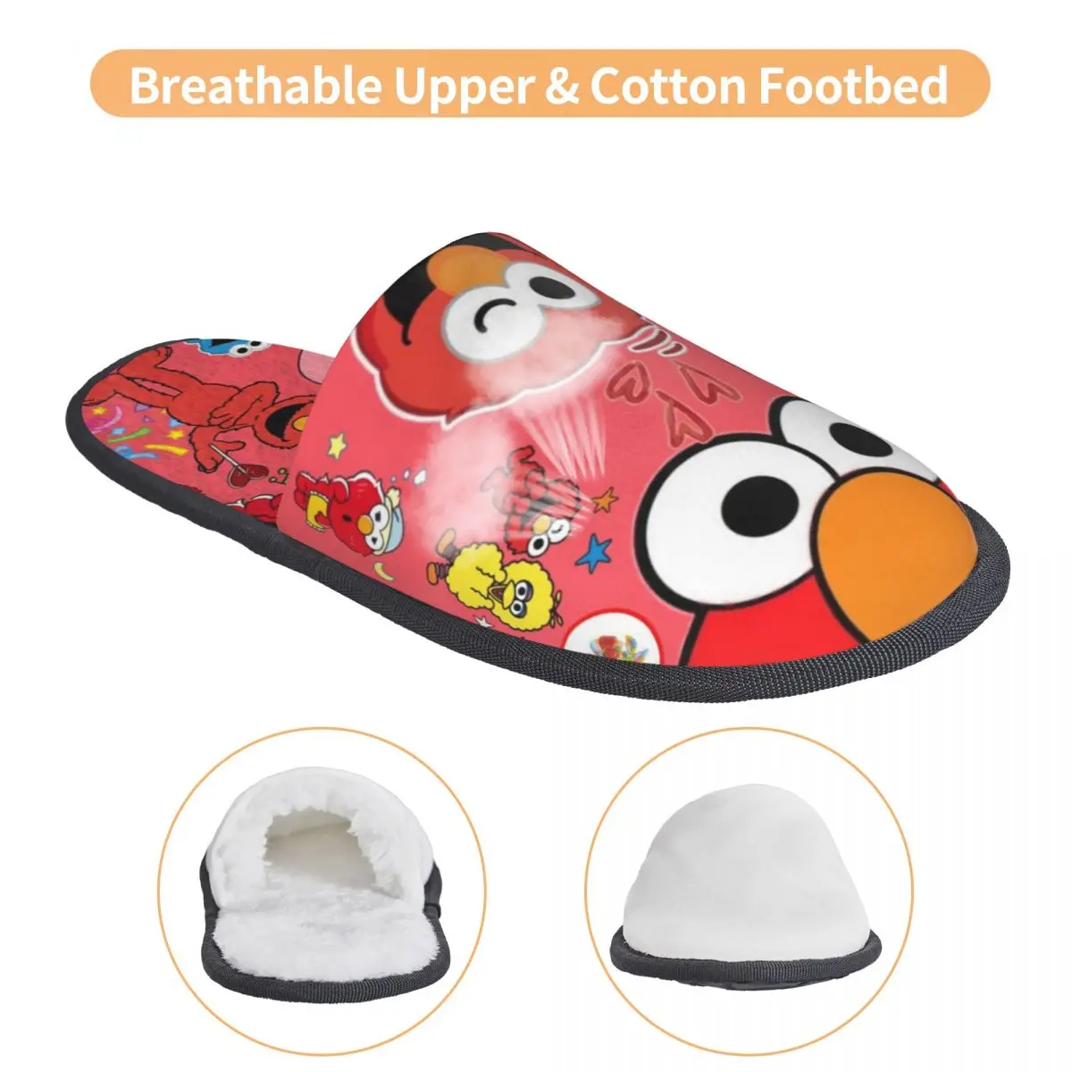 شبشب ضيوف مخصص من كوكي مونستر ELMO لنعال المنزل للسيدات في المنتجعات الصحية