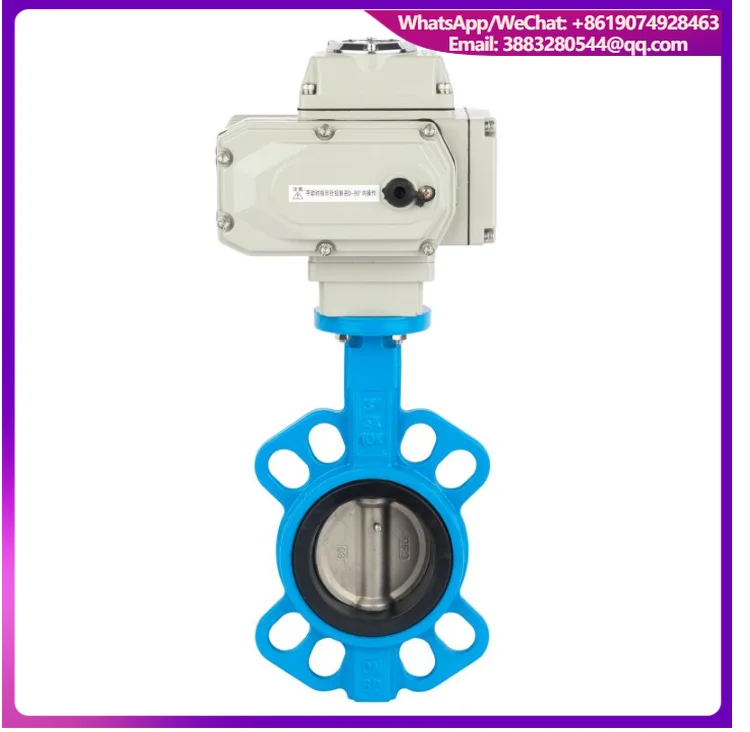 High-performance New On-Off Electric Wafer Soft Seal Butterfly Valve DN40-DN80, AC220V/AC380V For Industrial Pipeline Control